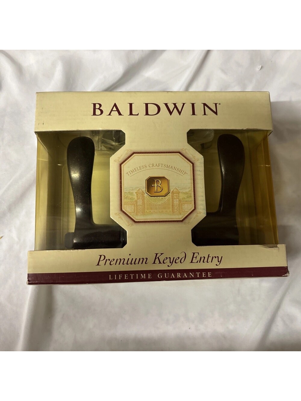 BALDWIN SOLID BRASS #95255-402 RENT KEYED ENTRY WAVE LEVER LOCKSET RIGHT HAND